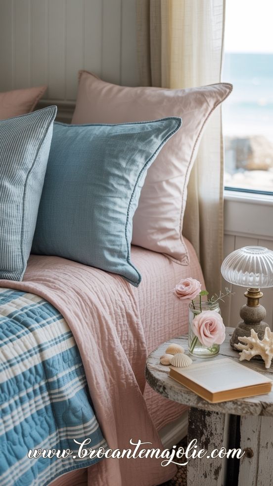 pink coastal bedroom