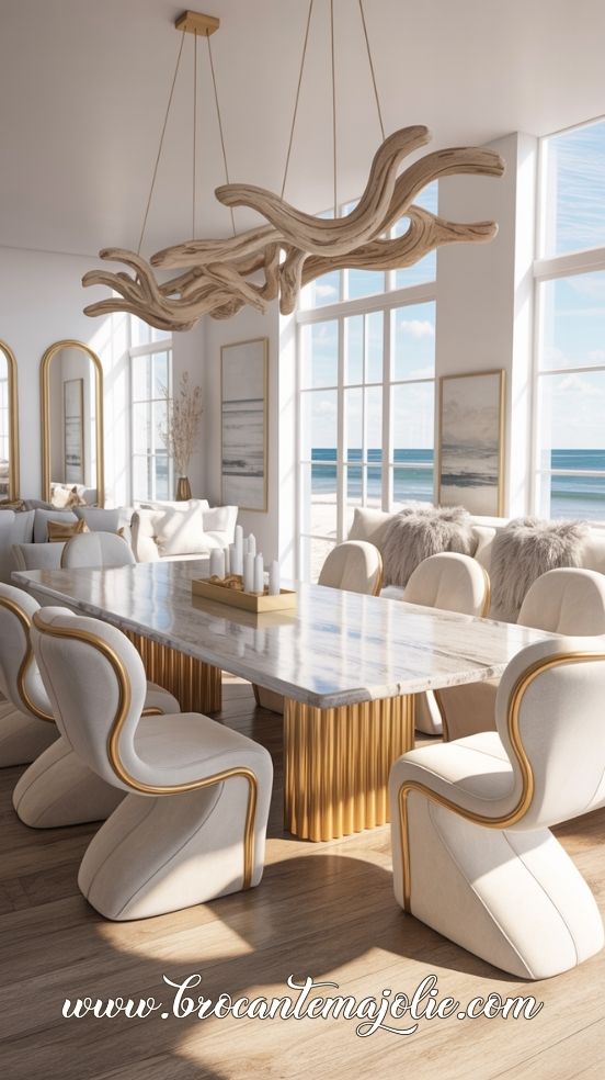 luxury coastal dining room