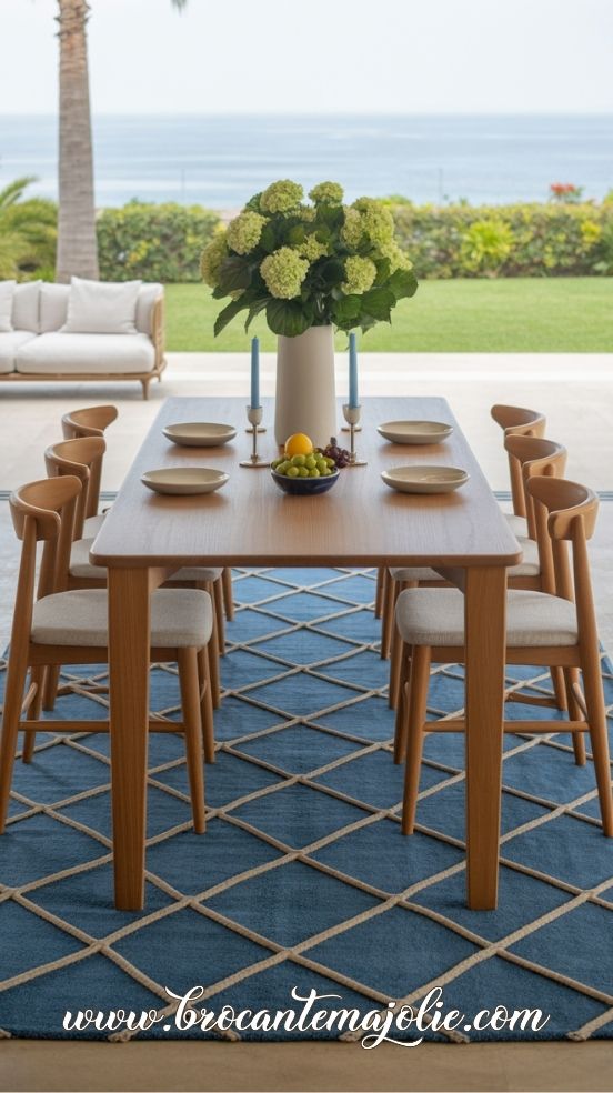 coastal dining room rug