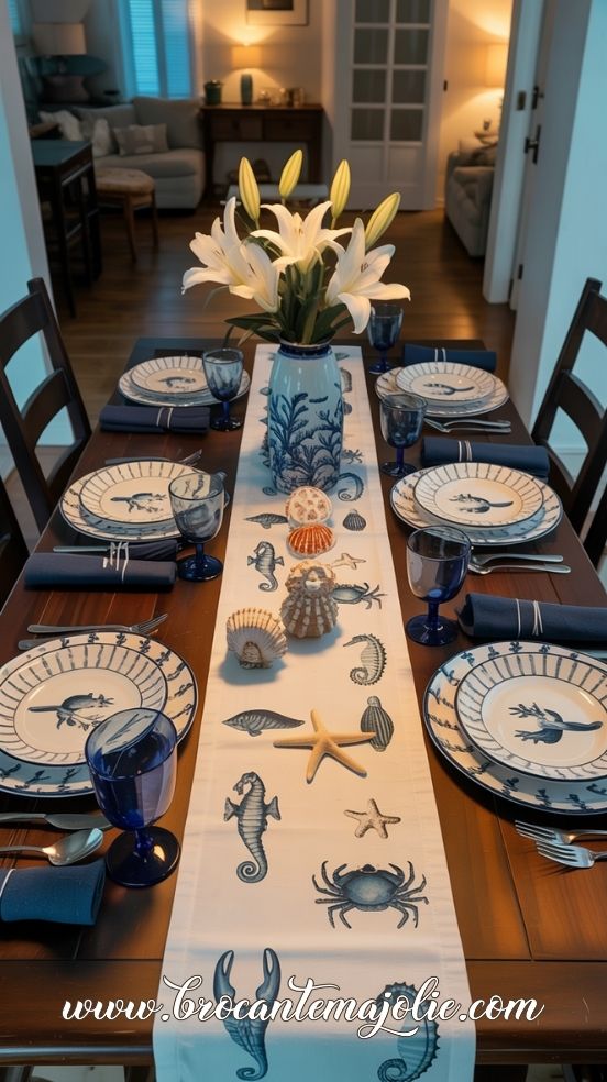 beach table decorations