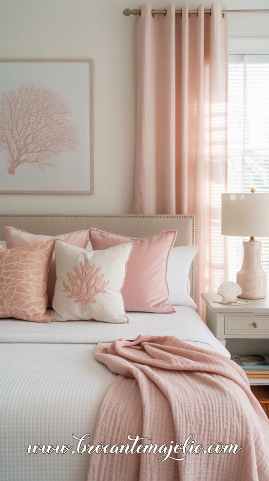 pink coastal bedroom