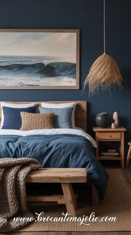 moody coastal bedroom