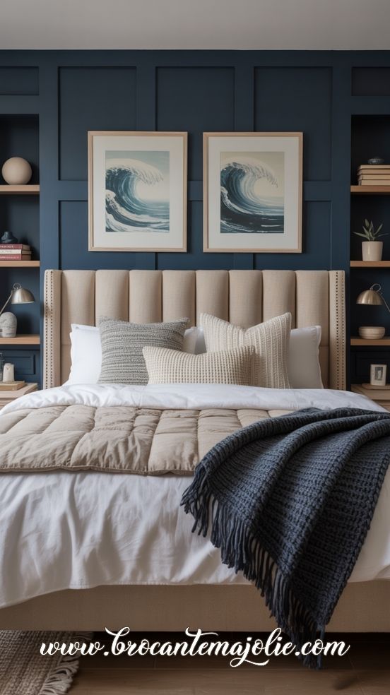 moody coastal bedroom
