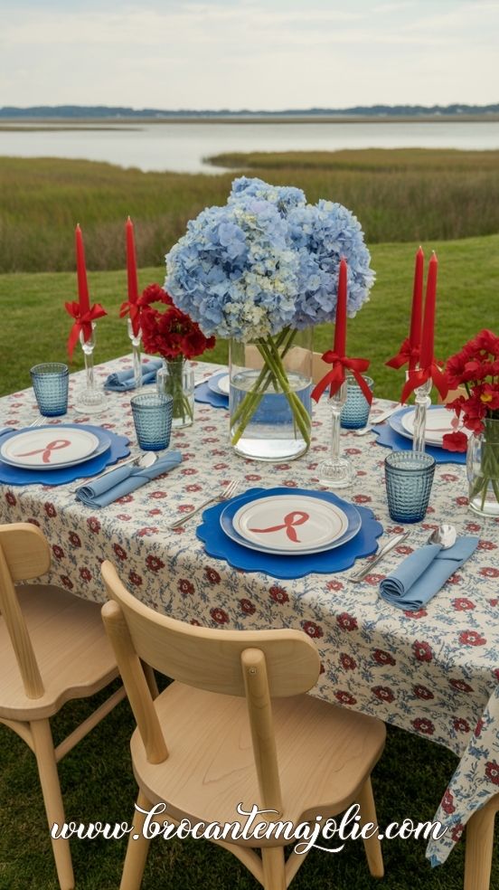 elegant 4th of july tablescape