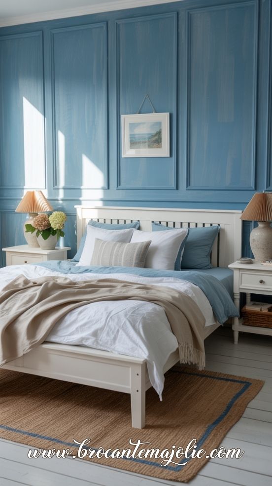 blue coastal bedroom