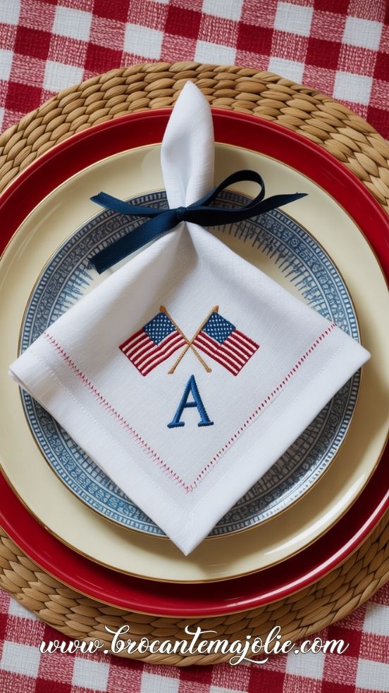 4th of july place setting