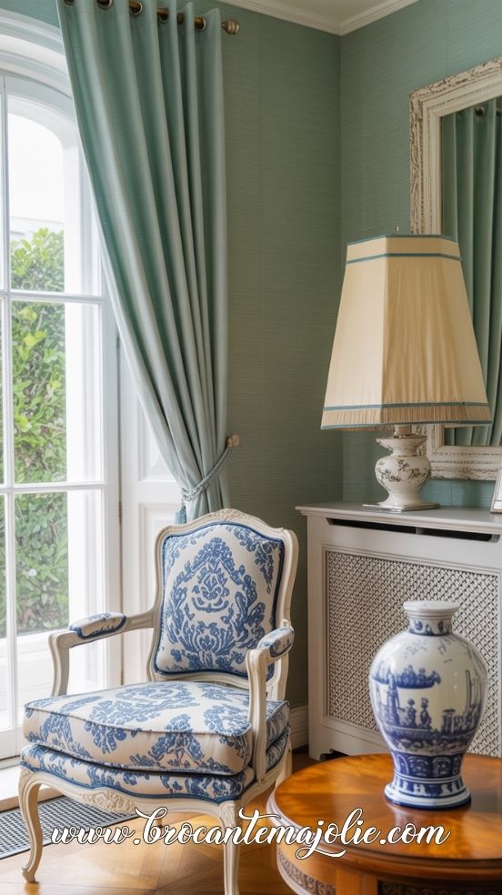 french blue chair