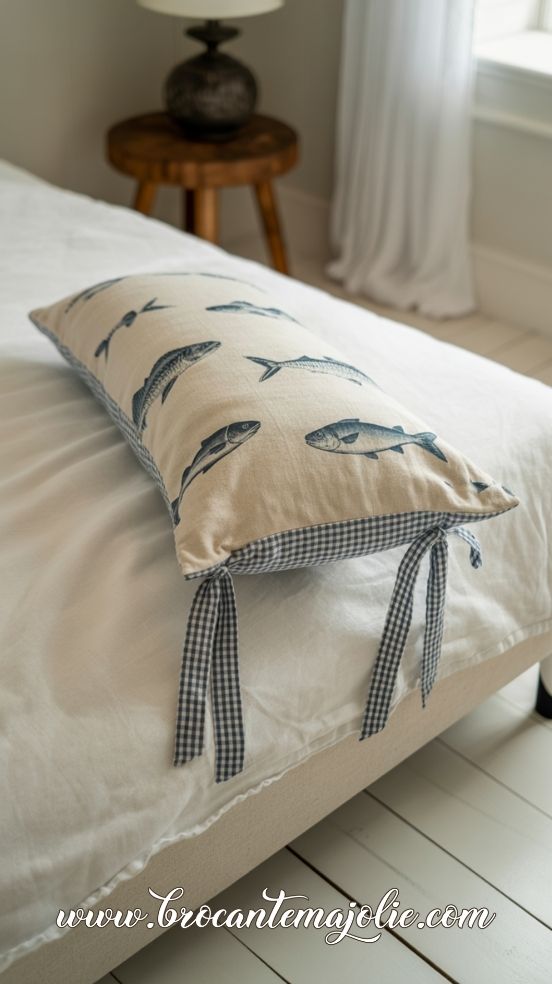 coastal bedding pillow