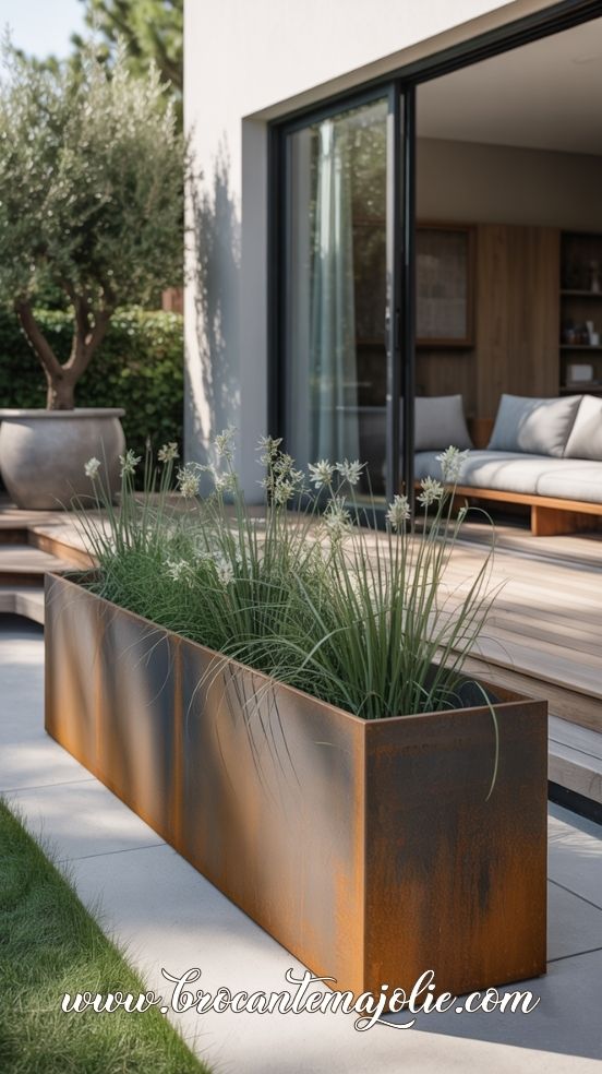 rectangle planter outdoor
