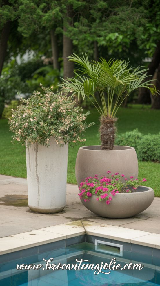 poolside planter ideas