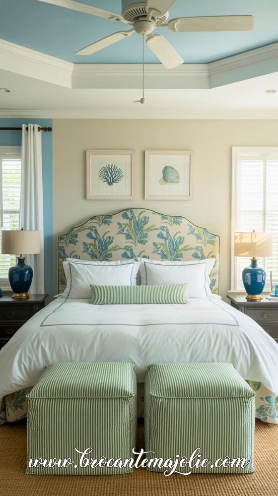 Preppy Coastal Bedroom