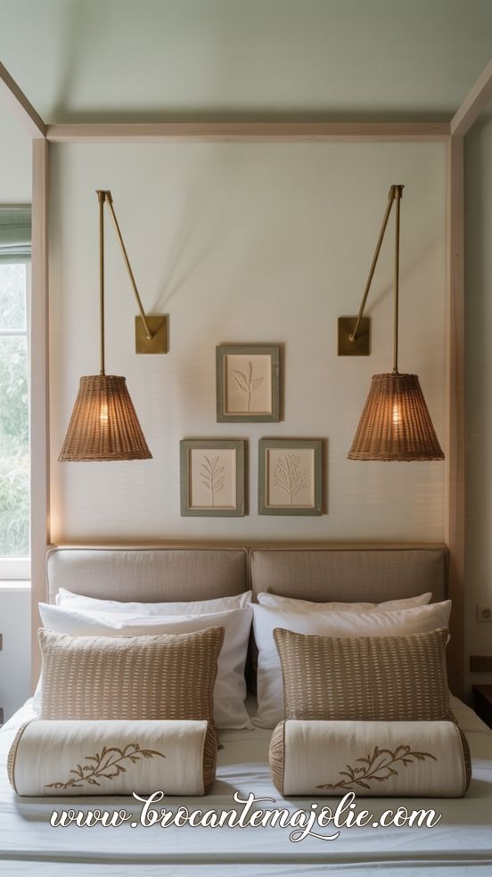 wall sconces bedroom above bed