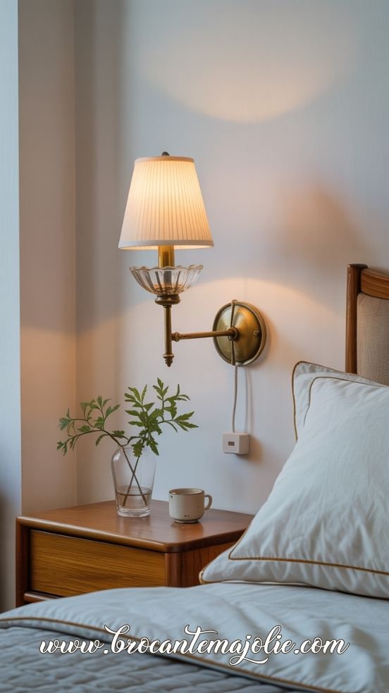 gold brass wall light bedroom