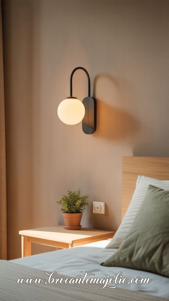 bed side wall lights above nightstand