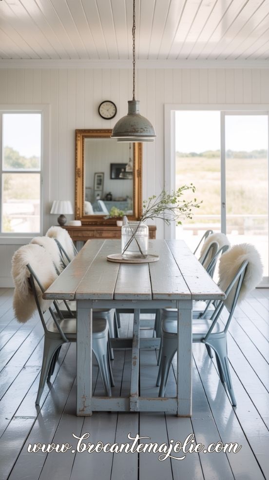 french coastal dining room