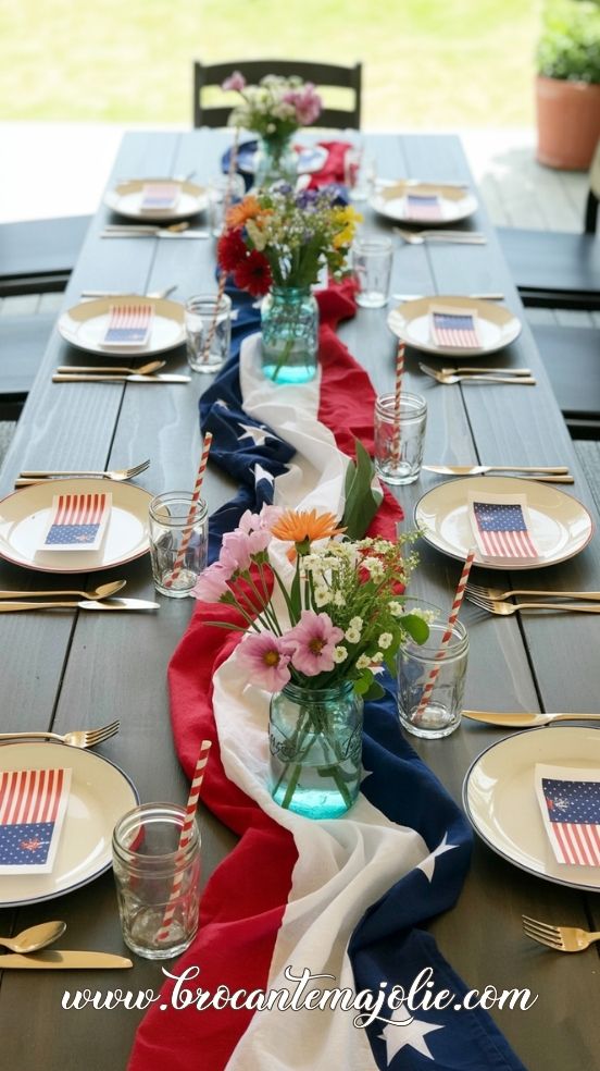 4th of july table runner