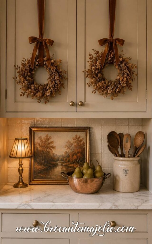 Fall Cabinet Decor