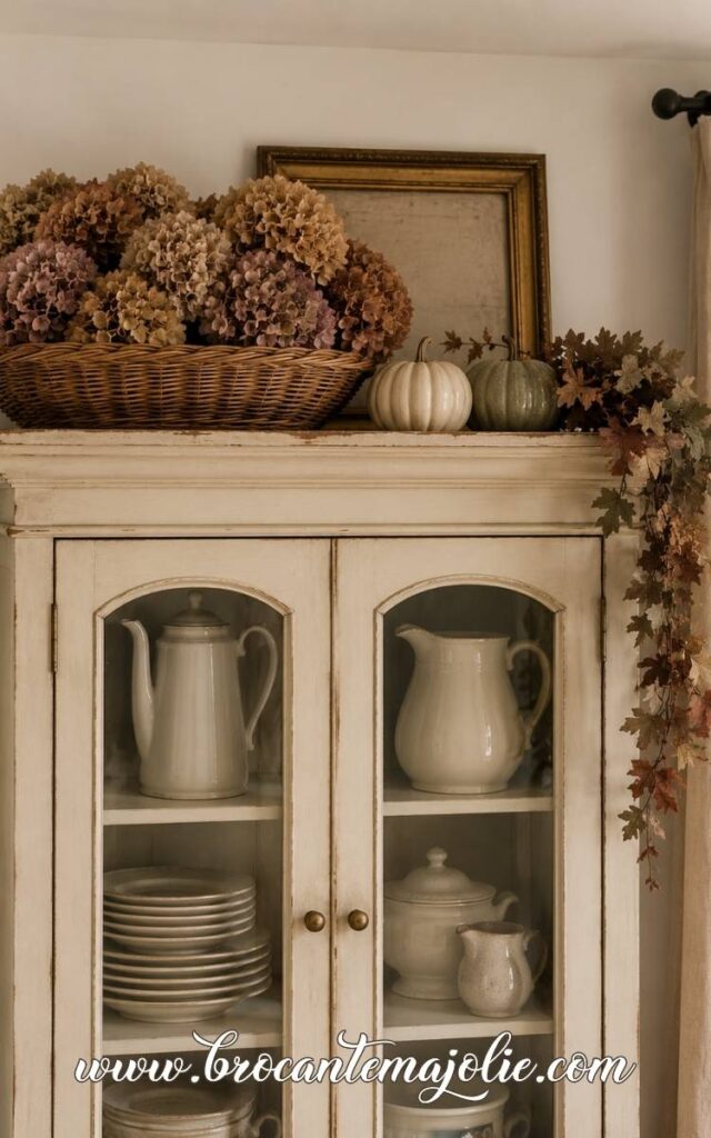 Top of China Cabinet Decor for fall