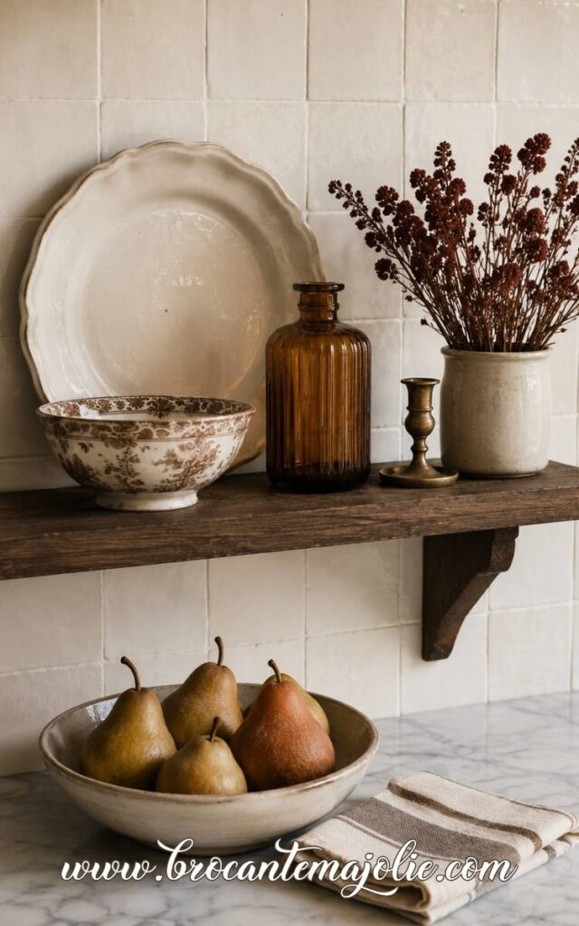 Rustic fall Shelf Styling