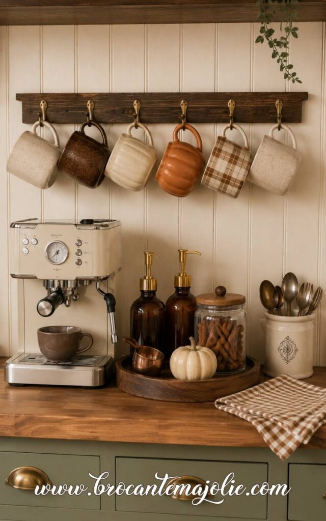 fall Coffee bar Mug Display