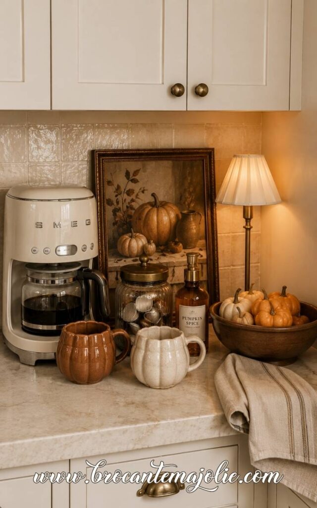 Fall Coffee Station on the Counter