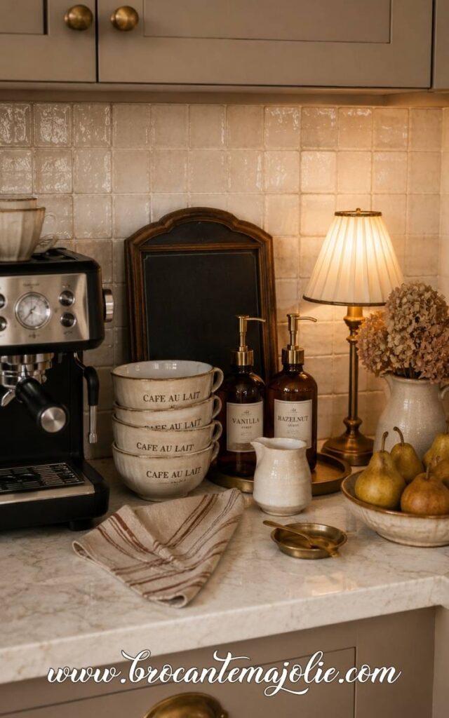French country fall coffee bar decor