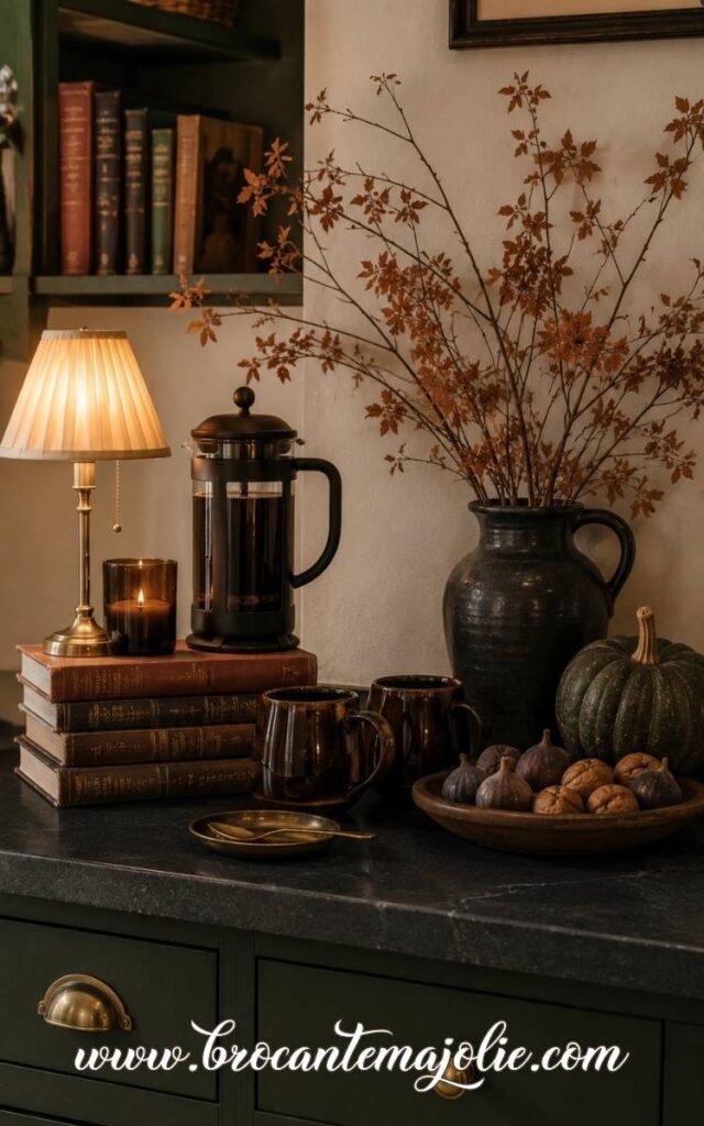 Fall Coffee Station on the Counter