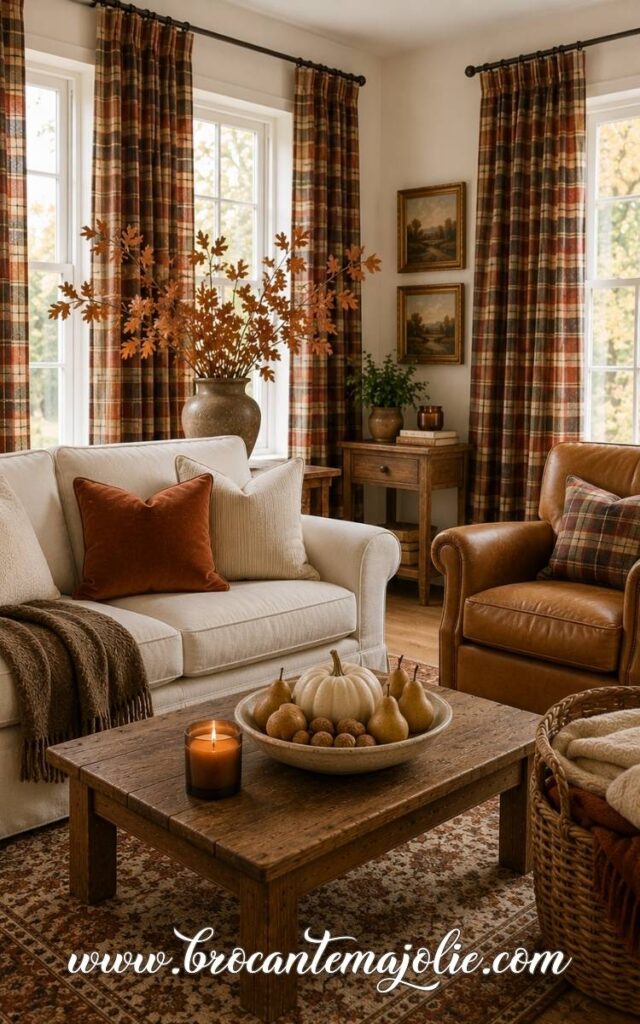 fall living room decor