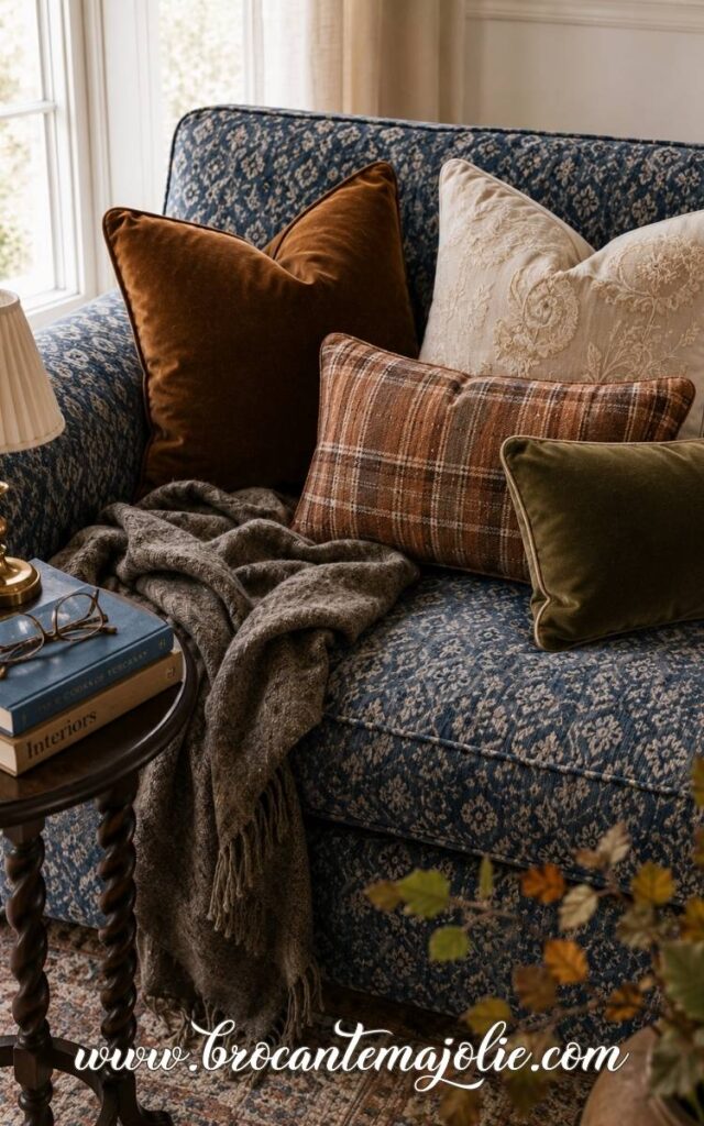 cozy fall living room pillows