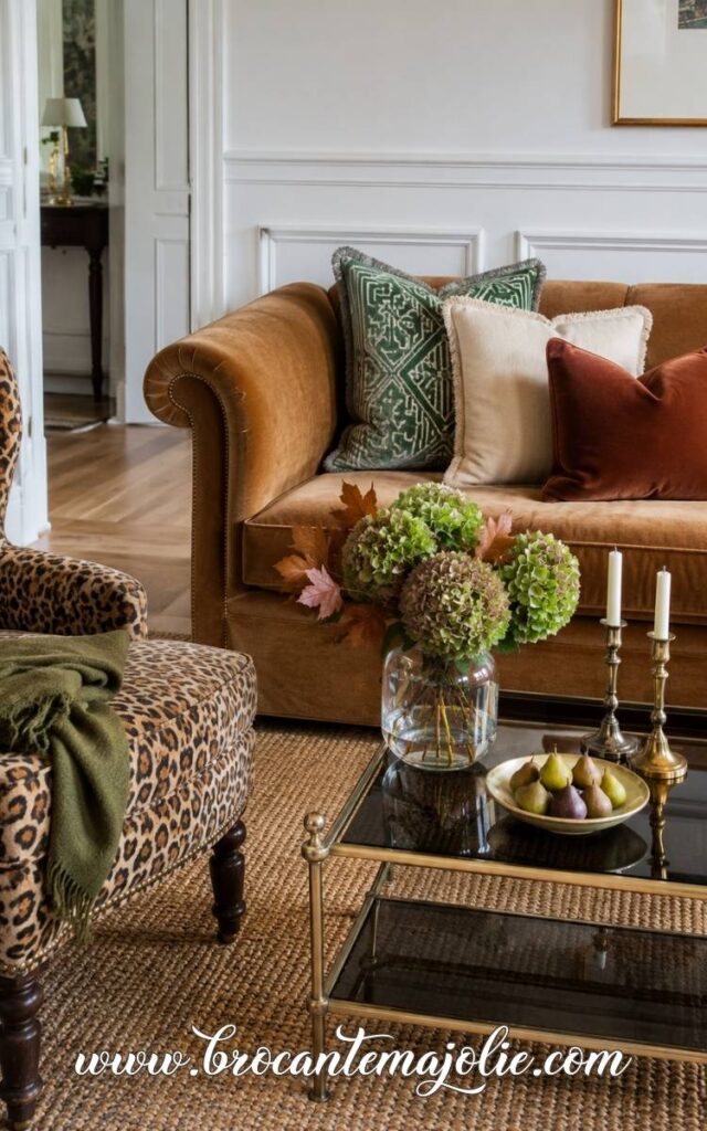 fall living room with warm colors