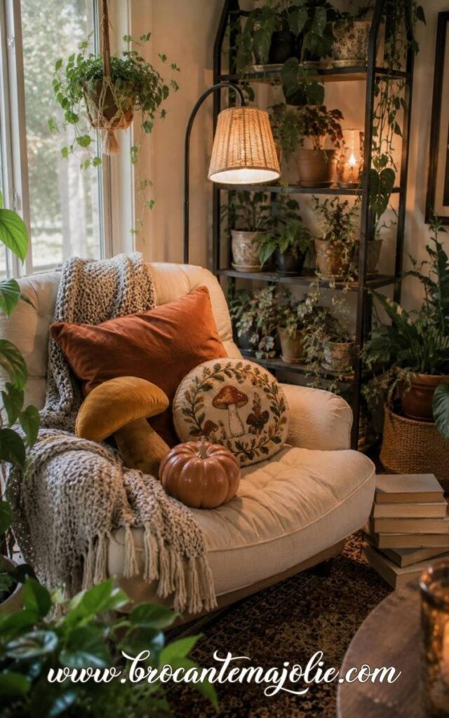 fall living room with warm colors