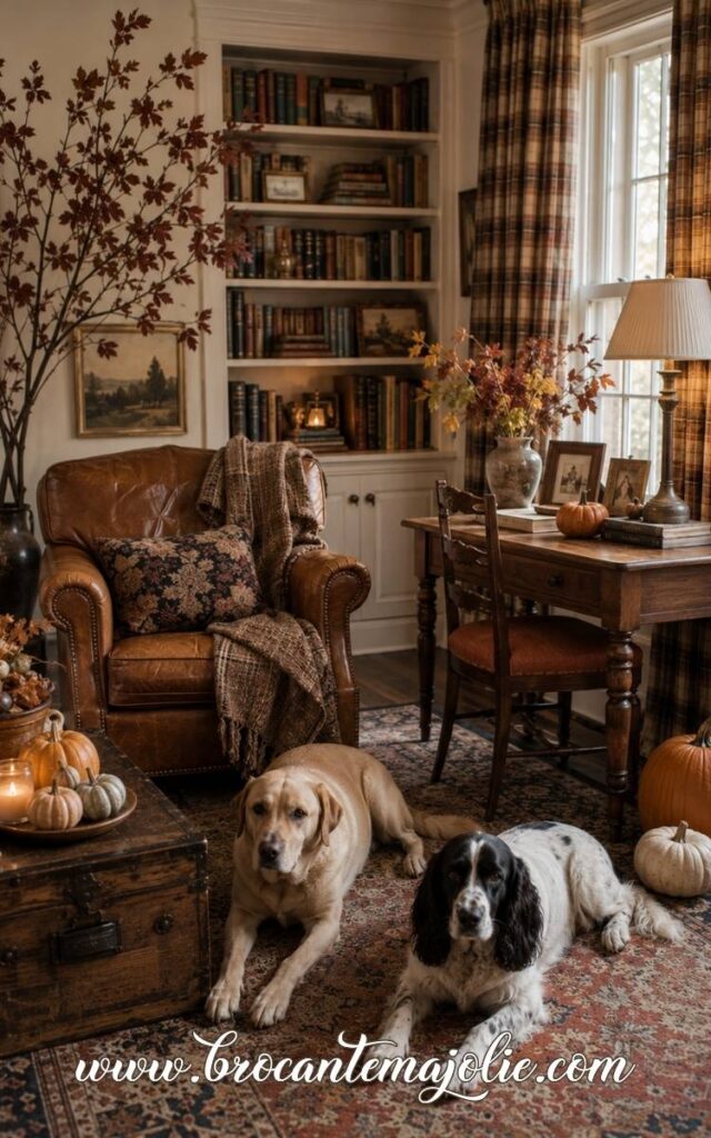 fall living room with warm colors