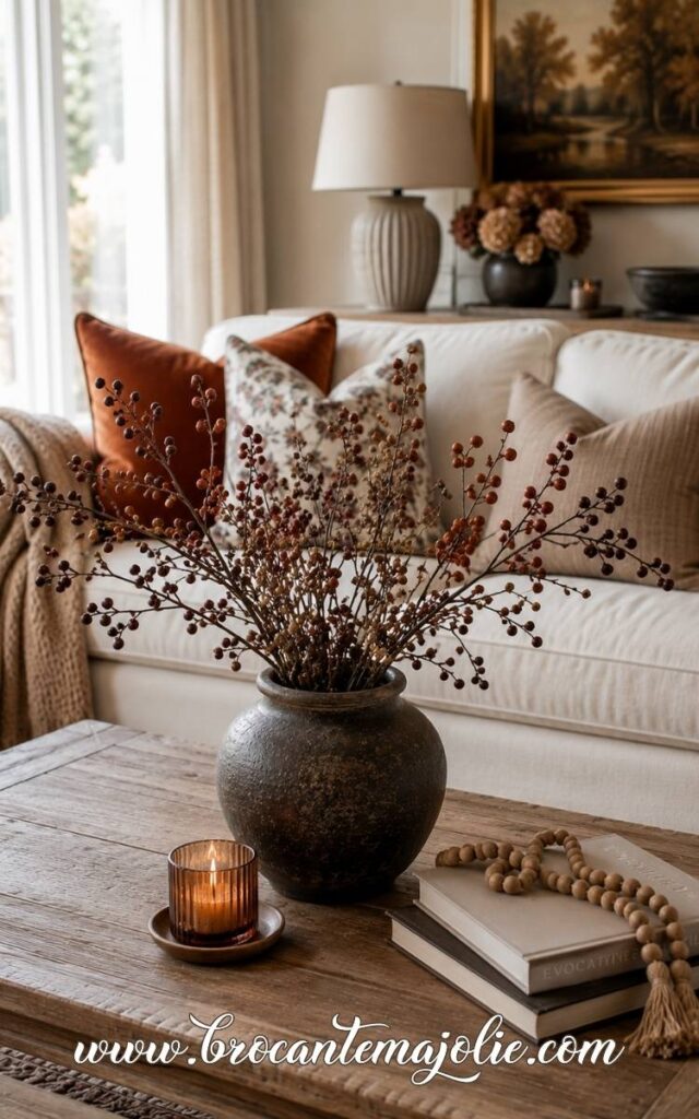 fall coffee table centerpiece