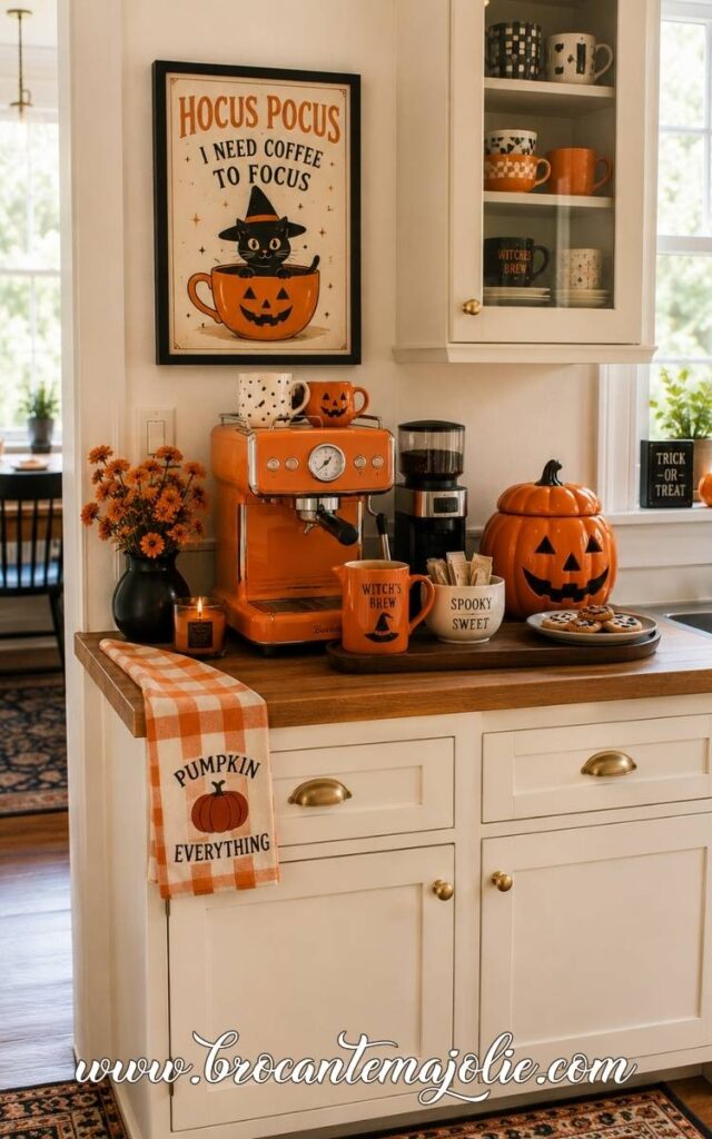 pumpkins theme halloween coffee bar decor