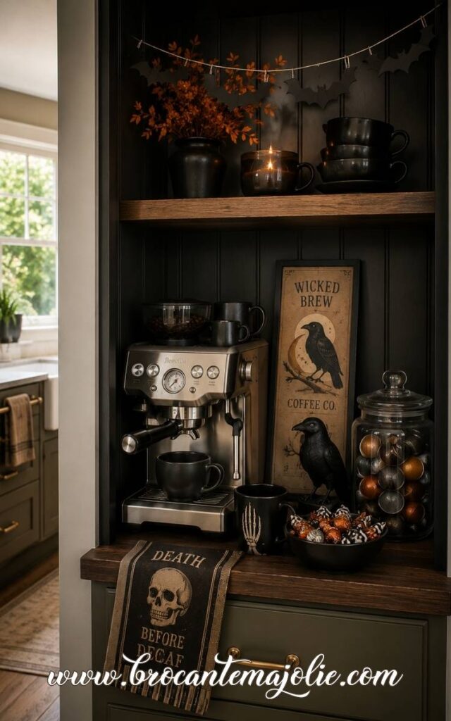 goth coffee bar for halloween