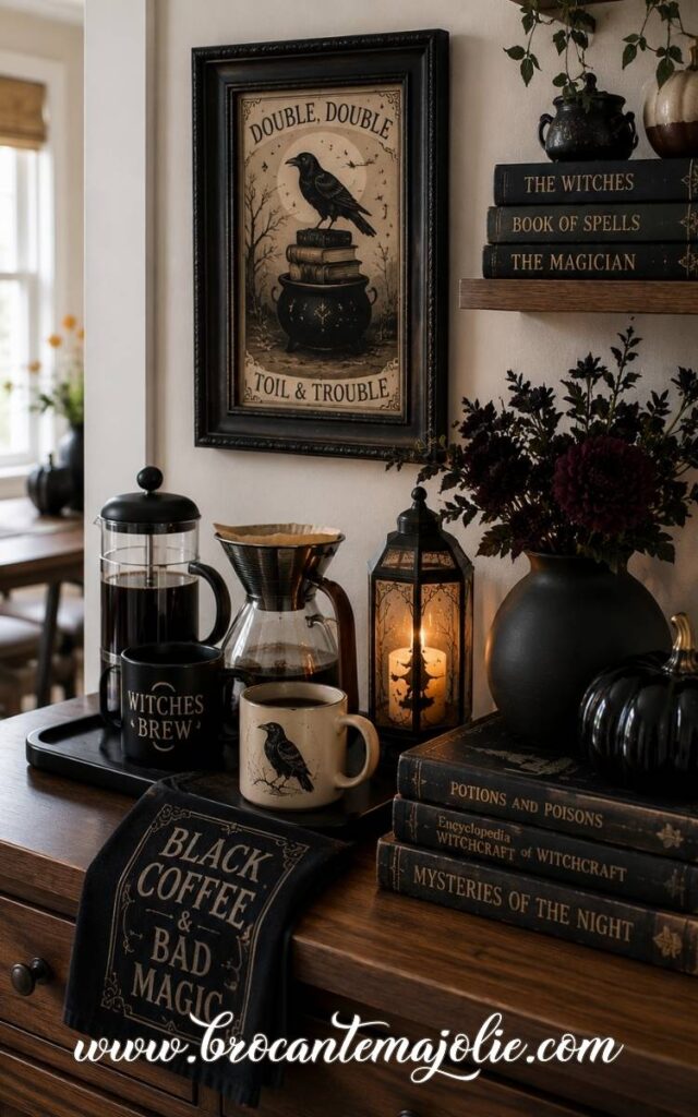 goth coffee bar with frame