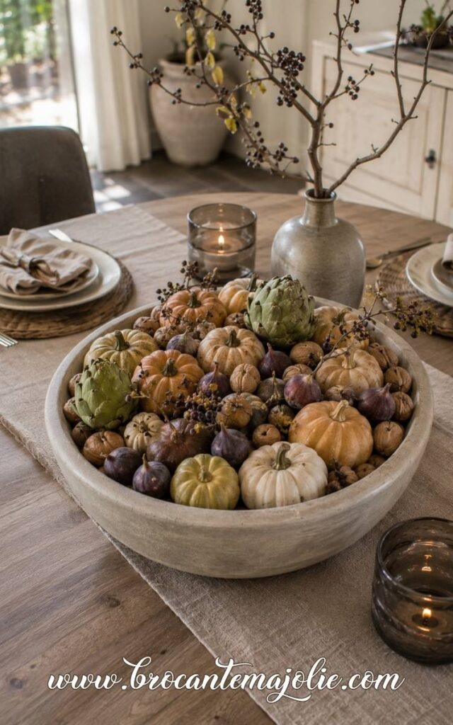 pumpkin centerpiece bowl for fall