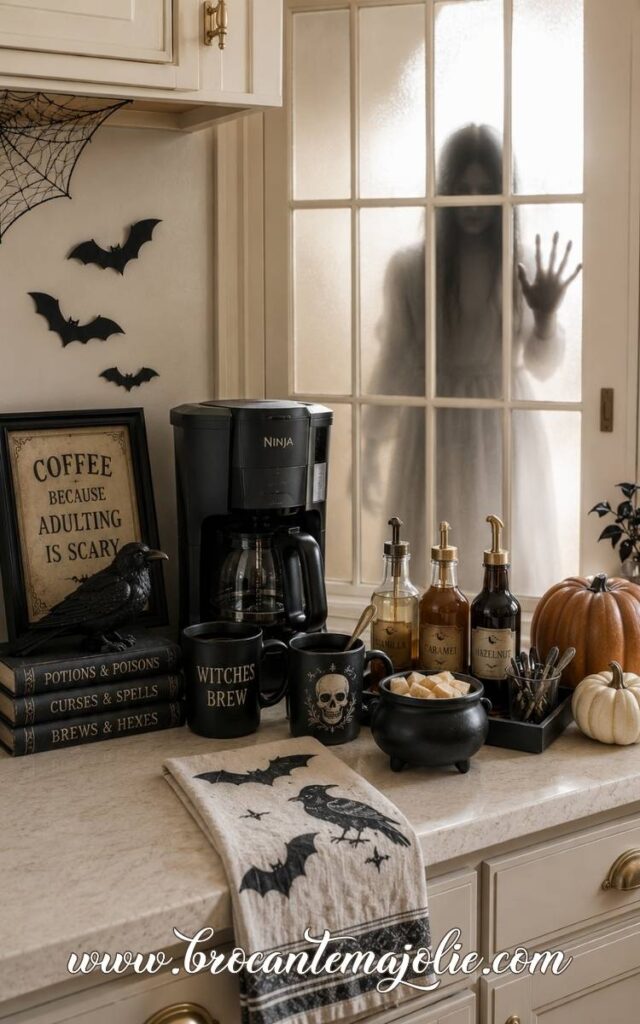 spooky coffee bar for halloween
