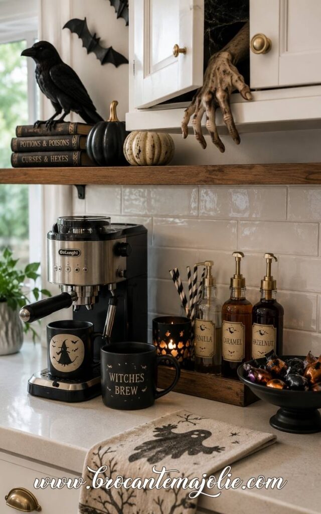 spooky coffee bar for halloween