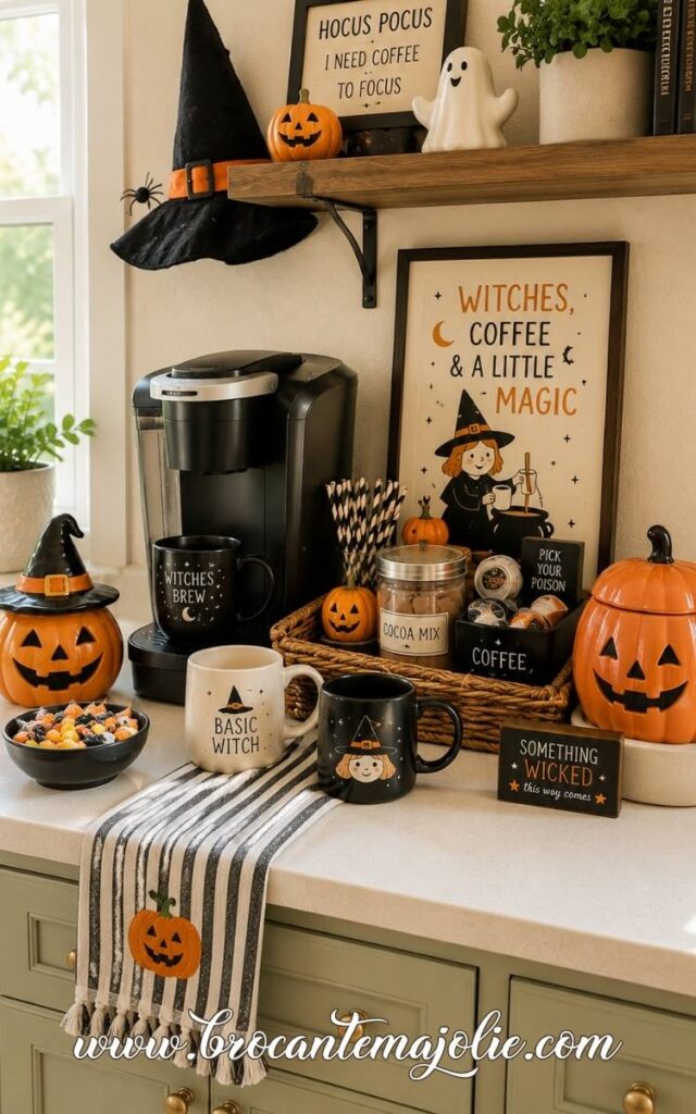 halloween coffee bar decor