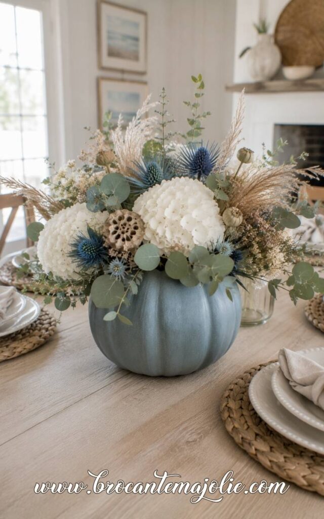 coastal pumpkin floral arrangement