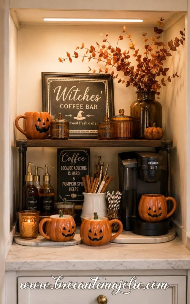 halloween coffee bar witch theme
