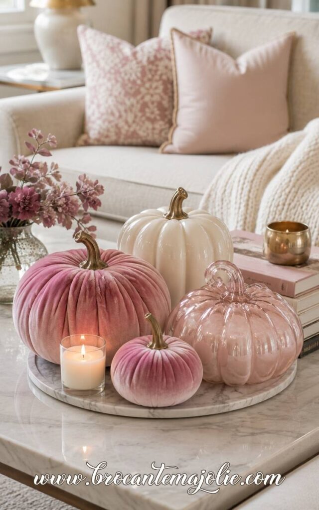 pink pumpkin decorating ideas