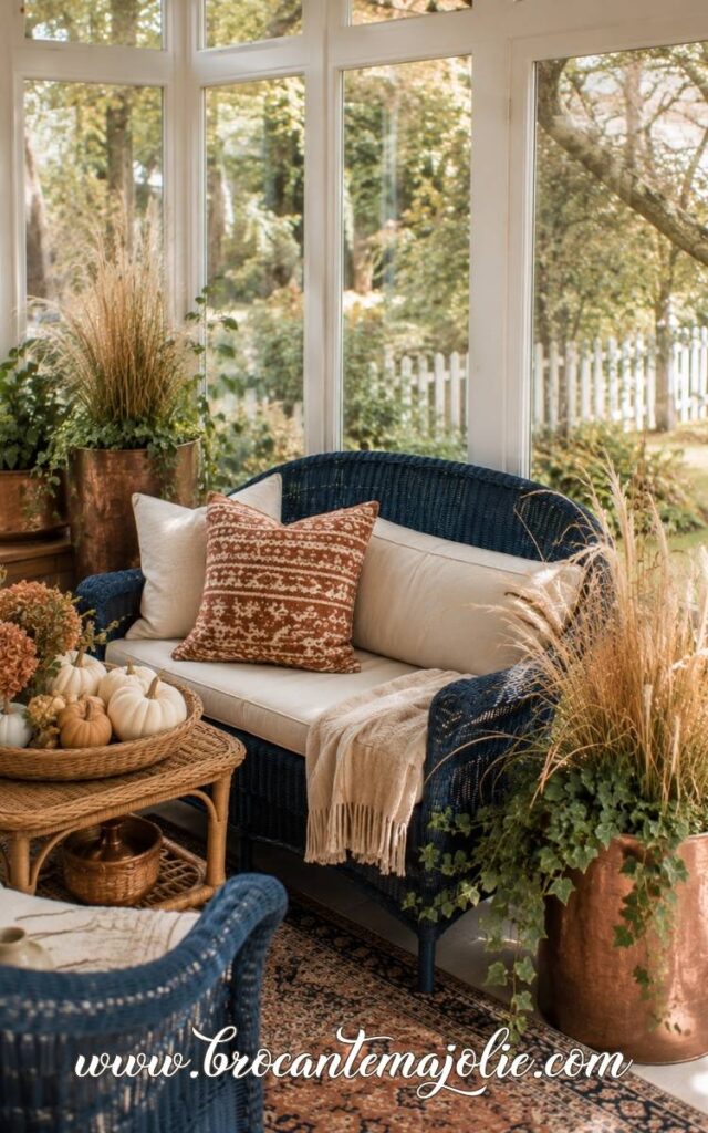 navy blue fall couch