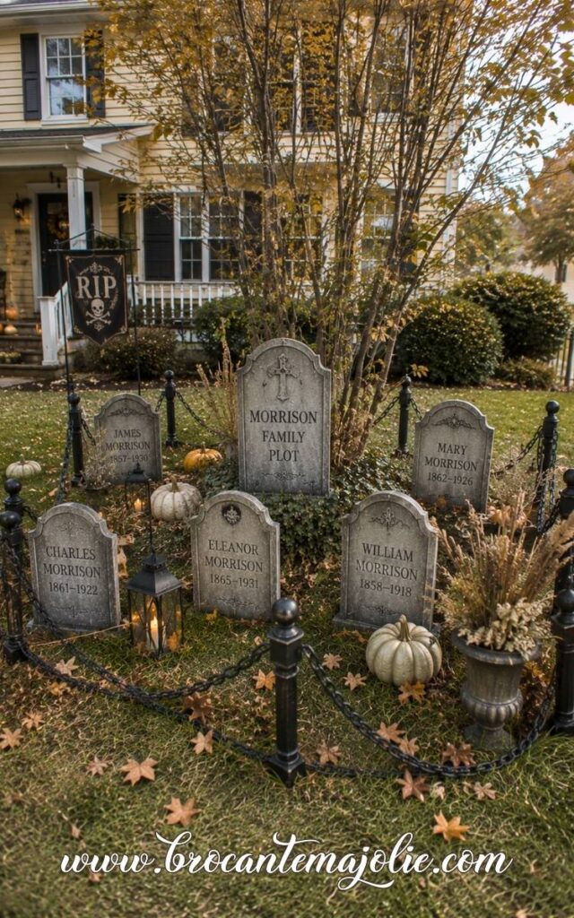 halloween yard graveyard decor
