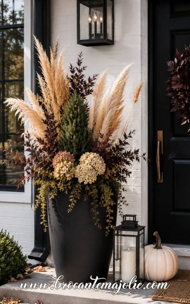 fall outdoor planter front porch