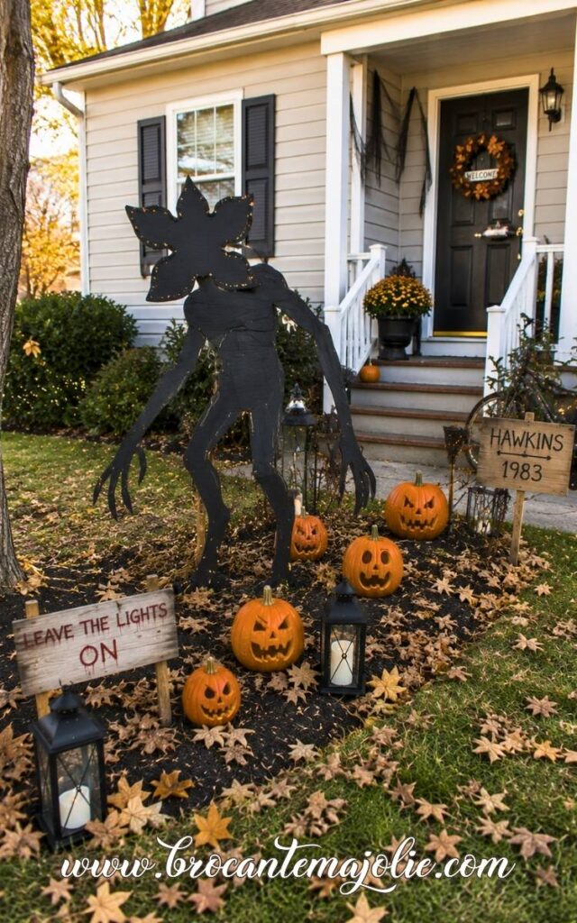 halloween yard stranger things monster