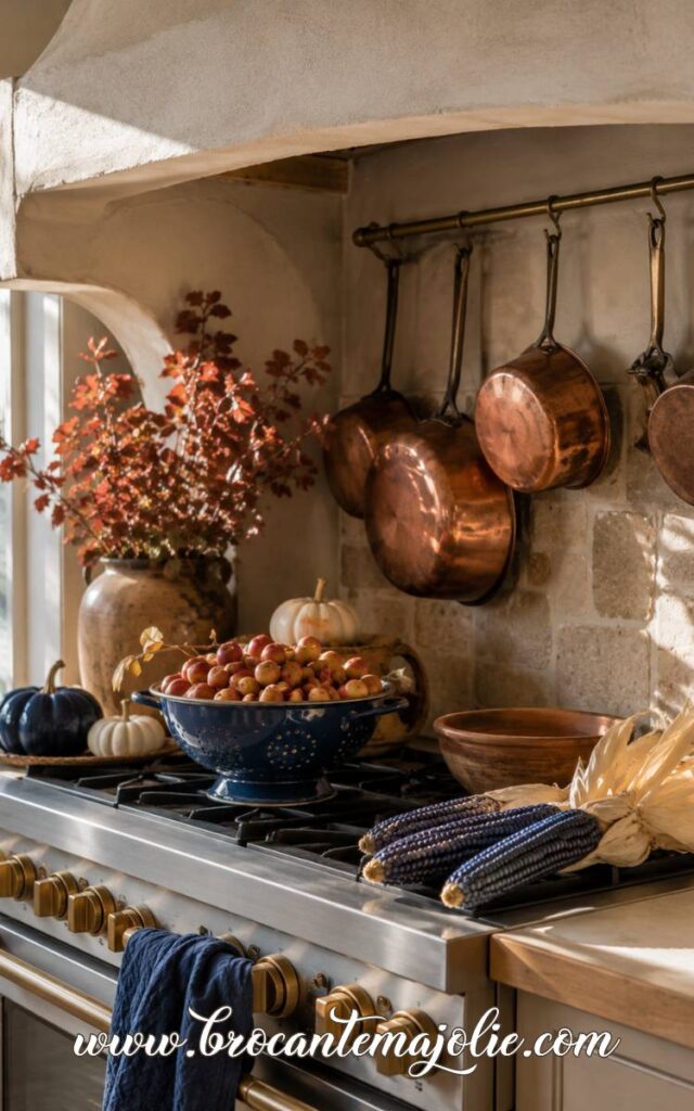 blue fall decor ideas in the kitchen