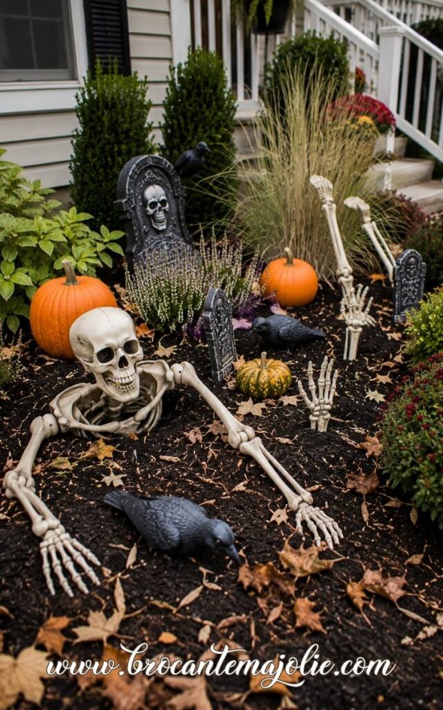 halloween yard ideas skeleton