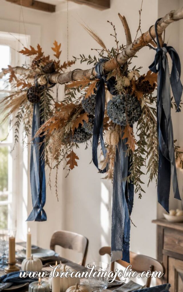 blue fall decorations